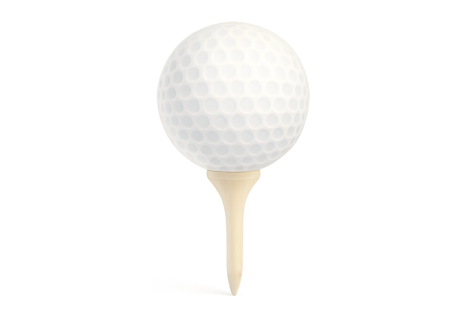 can you make me a picture of a golf ball on a tee but make it transparent a bit so that I am able to write over top of the picture in black 